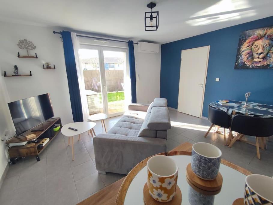 T2 Avec Jardin Proche Aeroport, Airbus, Meet Apartment Daux Luaran gambar